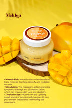 Mango Body Scrub - Mineral-Rich Exfoliating Scrub for Detox & Glowing Skin, 12.35oz / 350g