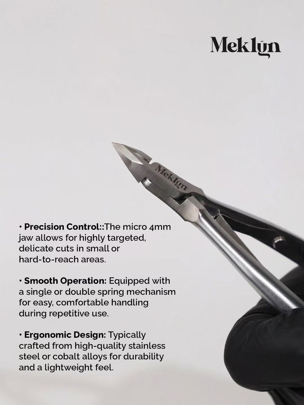 Precision Cuticle Nipper - 4mm Micro Jaw Professional Stainless Steel Nail Trimmer