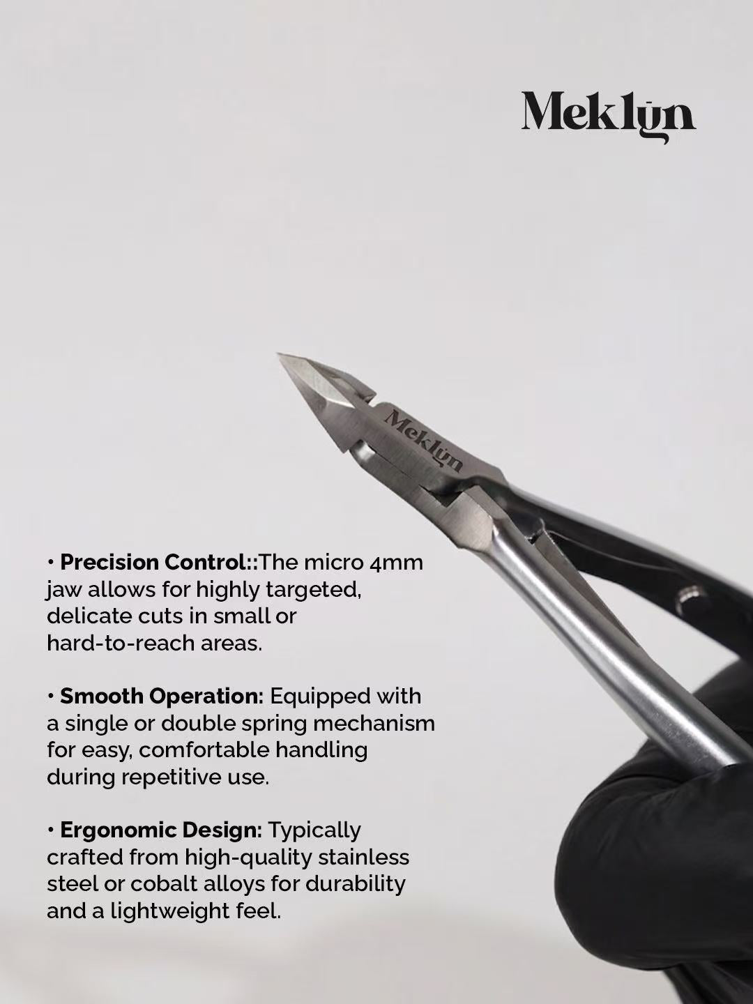 Precision Cuticle Nipper - 4mm Micro Jaw Professional Stainless Steel Nail Trimmer
